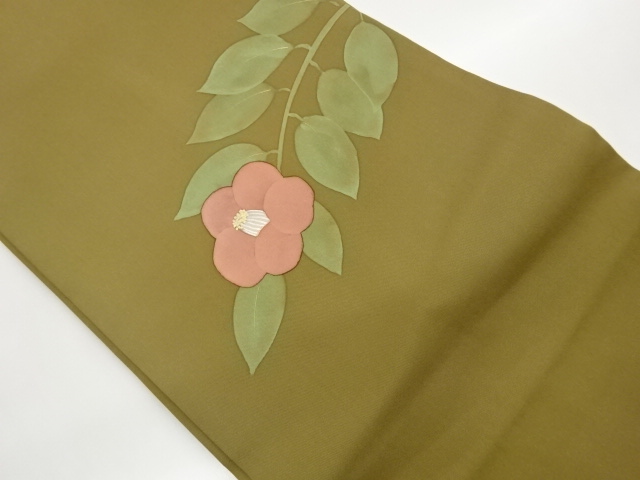 JAPANESE NAGOYA OBI / SHIOZE / KINSAI / CAMELLIA